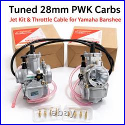 28mm PWK Power Jet Carb Set with Throttle Cable & Jet Kit Banshee