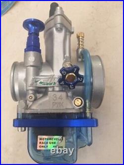 2x Banshee 34MM 34 Mil Larger Carburetors Race Powerjet PWK race carbs +cable