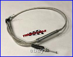 Banshee 350 Terry Steel Braided Dual Thumb Throttle Cable PWK PJ Carbs 28-39mm