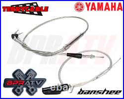 Banshee 350 Terry Steel Braided Dual Thumb Throttle & Clutch Cable PWK PJ Carbs