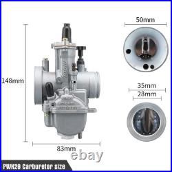Carburetor, PWK 28MM Carburetor Fit for 200cc 225cc 250cc ATV Pit Dirt Bike H