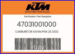 KTM Genuine Carburetor Keihin Pwk 28 2003 47031001000