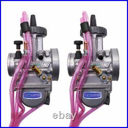 Keihin 38mm PWK Airstriker Carburetors Pair PWK38 Racing Carbs 2-Stroke