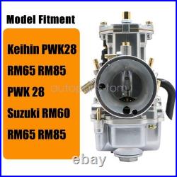 NEW For Keihin PWK28 RM65 RM85 Carb PWK 28 Suzuki RM 60 85 Carburetor With Kit