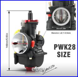 NIBBI Carburetor PWK28 Fit Motorcycle Engine with 28Mm Carb Jets for Dirtbike Mi