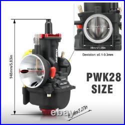 NIBBI Carburetor PWK28mm, fit 200cc-250cc Motorcycle Engine with Carb PWK28MM