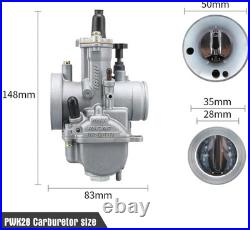 NIBBI Carburetor, PWK 28MM Carburetor Fit for 200cc 225cc 250cc ATV Pit PWK28