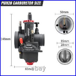 NIBBI Racing Carburetor PWK 28mm with Filter For Dirt Pit Bike Scooter Moped 2/4T