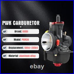 NIBBI Racing Carburetor PWK 28mm with Filter For Dirt Pit Bike Scooter Moped 2/4T