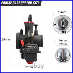 NIBBI Racing Carburetor PWK 32mm with Jets Fit For Kawasaki KDX220R 1997-2005 Carb