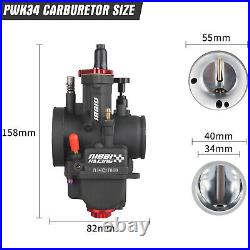 NIBBI Racing PWK 34mm Carburetor Fits Kawasaki KL250 Super Sherpa 2000-2010 Carb NIBBI Racing PWK 34mm Carburetor Fits Kawasaki KL250 Super Sherpa 2000-2010 Carb