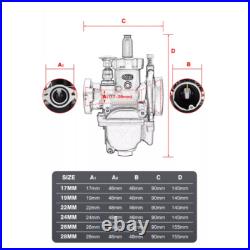 PWK17 17mm Carburetor Carb kit Black for 80cc 100cc Pit Dirt Bike ATV Motorcycle