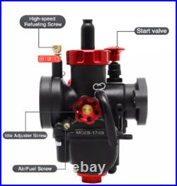 PWK17 17mm Carburetor Carb kit Black for 80cc 100cc Pit Dirt Bike ATV Universal