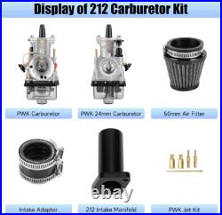 PWK24 24mm Carburetor for Predator 212 196/224cc Coleman CT200U BT200X MB200
