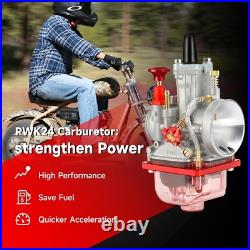 PWK 24mm Carburetor Carb Exhaust Muffler Throttle Assembly Jets Kit for Preda PWK 24mm Carburetor Carb Exhaust Muffler Throttle Assembly Jets Kit for Preda