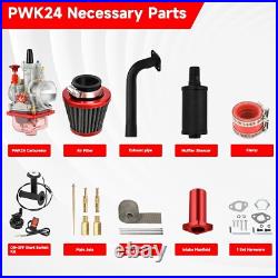 PWK 24mm Carburetor Carb Exhaust Muffler Throttle Assembly Jets Kit for Preda PWK 24mm Carburetor Carb Exhaust Muffler Throttle Assembly Jets Kit for Preda