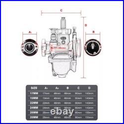 Universal Carburetor PWK24 2/4 Stroke for Honda Yamaha Suzki 140cc 150cc Carb