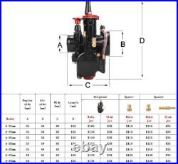 Versatile PWK 34mm Racing Carburetor for 125cc-250cc Engines Easy Install
