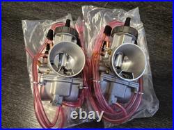 Yamaha Banshee 350 Keihin 38mm PWK Air Striker Carbs Pair + Cable Jets