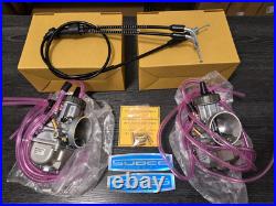 Yamaha Banshee 38mm PWK Carburetors Flat Slide Carb Set + Cable Jet Kit Tuned