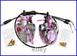 Yamaha Banshee YFZ350 Dual 28mm Flat Slide Carburetors Carbs Tuned + Cable