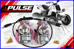 Yamaha Banshee YFZ350 Dual 28mm Flat Slide Carburetors Carbs Tuned + Cable